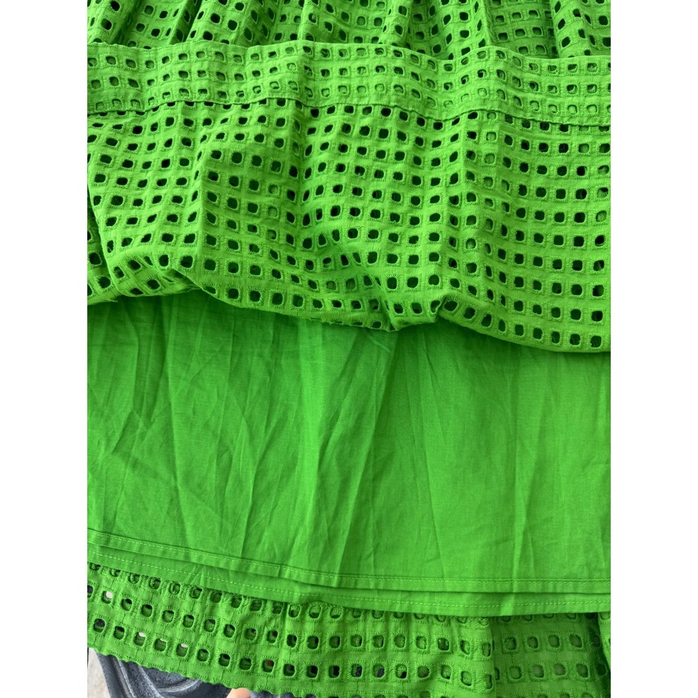 Kate Spade New York Target Green Eyelet Midi Skirt Cotton XS 20th Anniversary - Picture 3 of 7